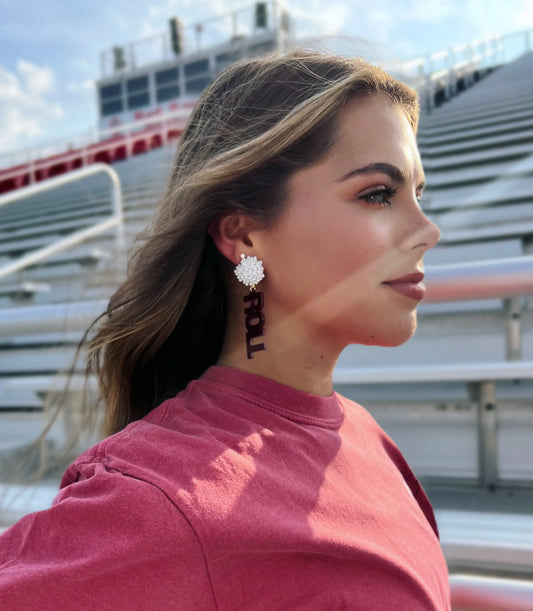 ROLL Tide Earrings American Graham Apparel