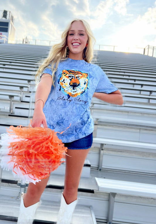 Glory, Glory Tigers Mineral Wash T-Shirt American Graham Apparel