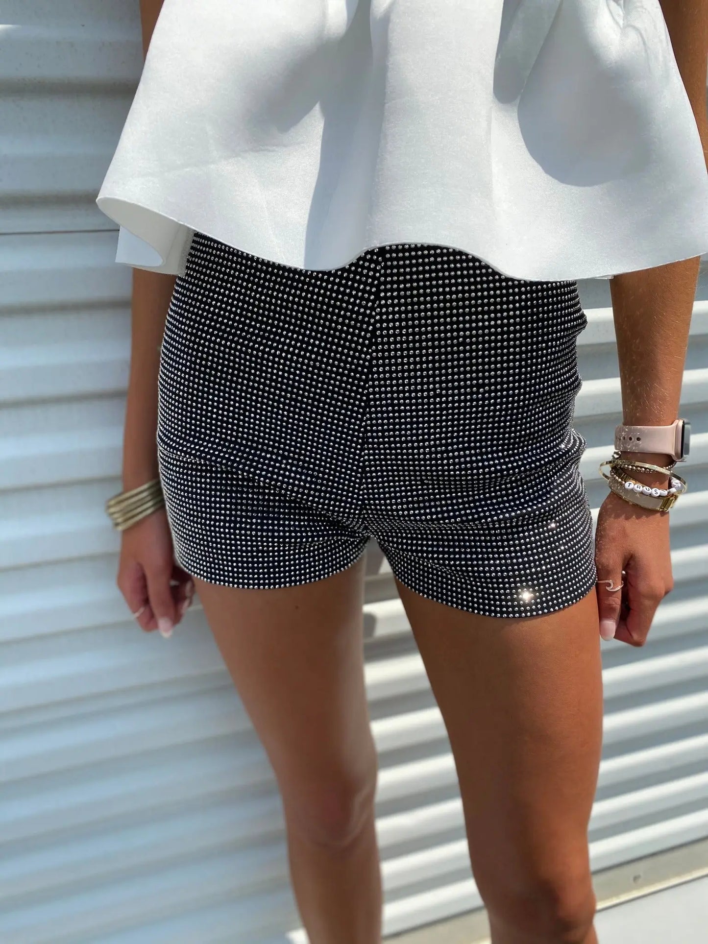 Rhinestone Disco Shorts American Graham Apparel