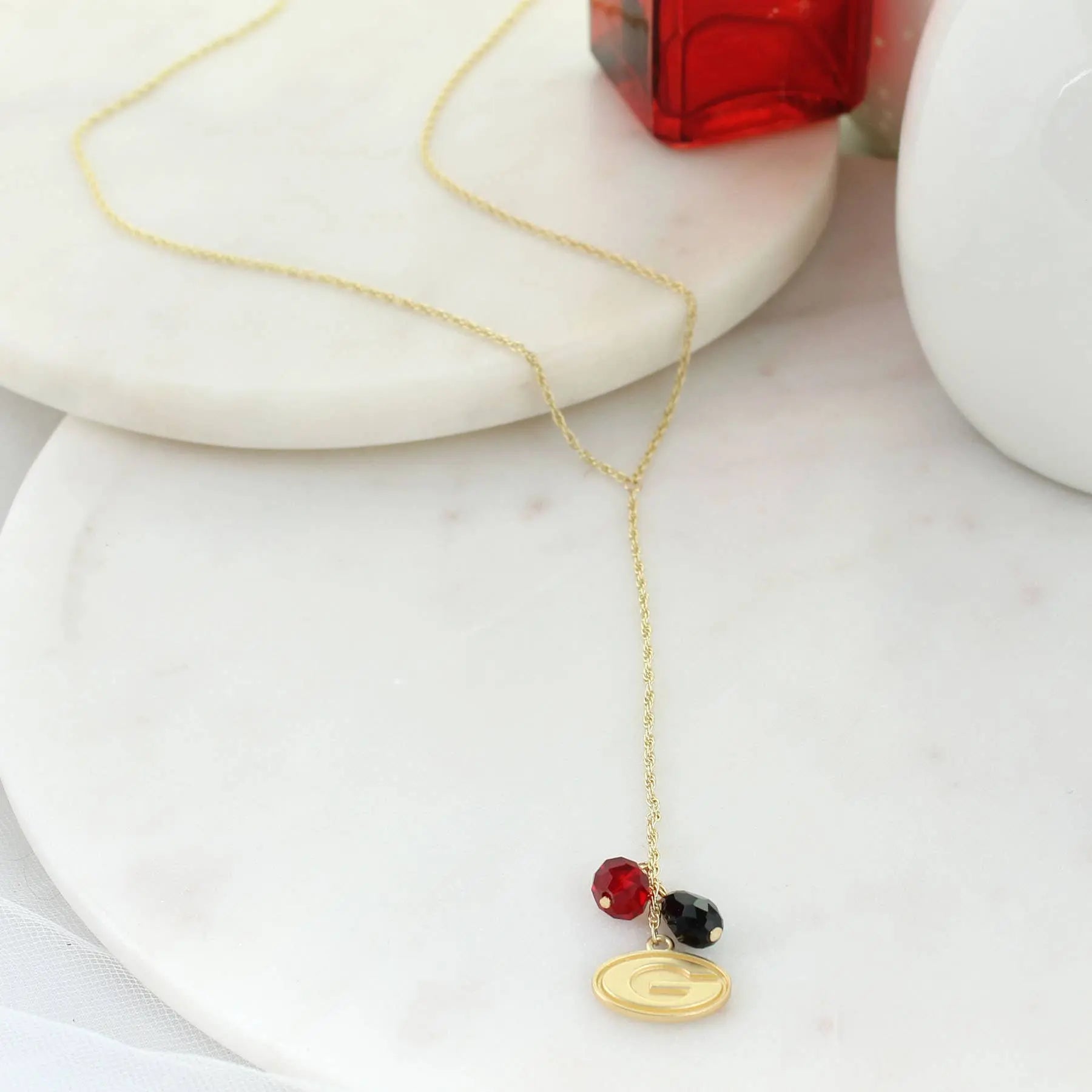 32" Georgia Matte Gold Logo Y Necklace Seasons Jewelry