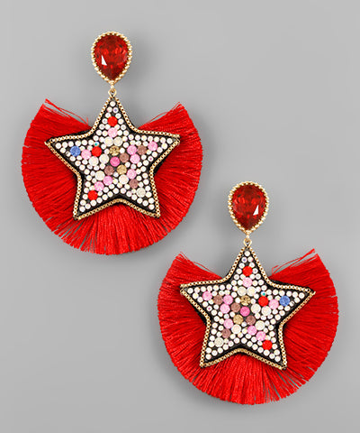 Pave Star Earrings