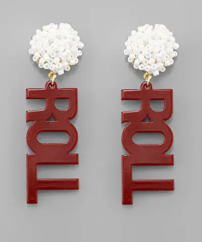 ROLL Tide Earrings American Graham Apparel