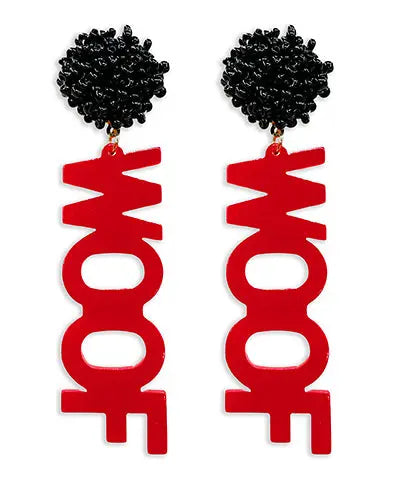 WOOF Acrylic Earrings American Graham Apparel