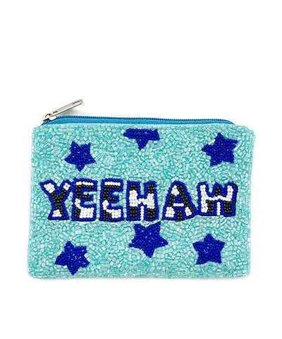 Blue Yeehaw Coin Purse American Graham Apparel