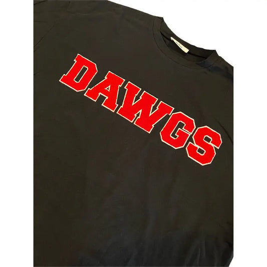 Oversized Patch Letter Dawgs Tee American Graham Apparel