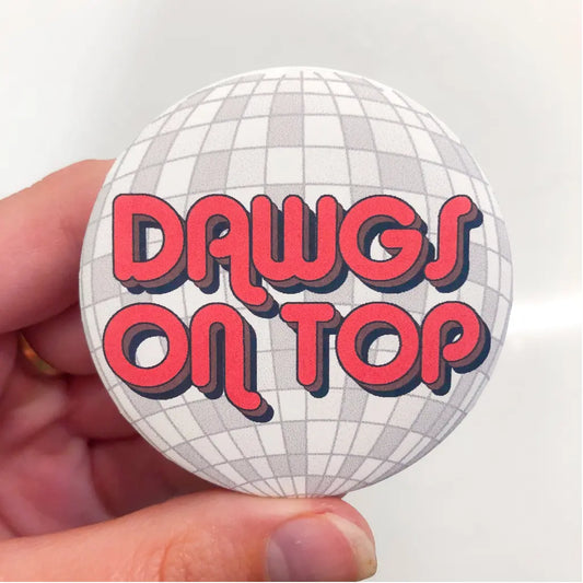 Dawgs On Top Game Day Button American Graham Apparel