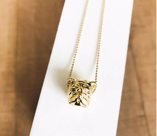 Gold Bulldog Necklace Market and King
