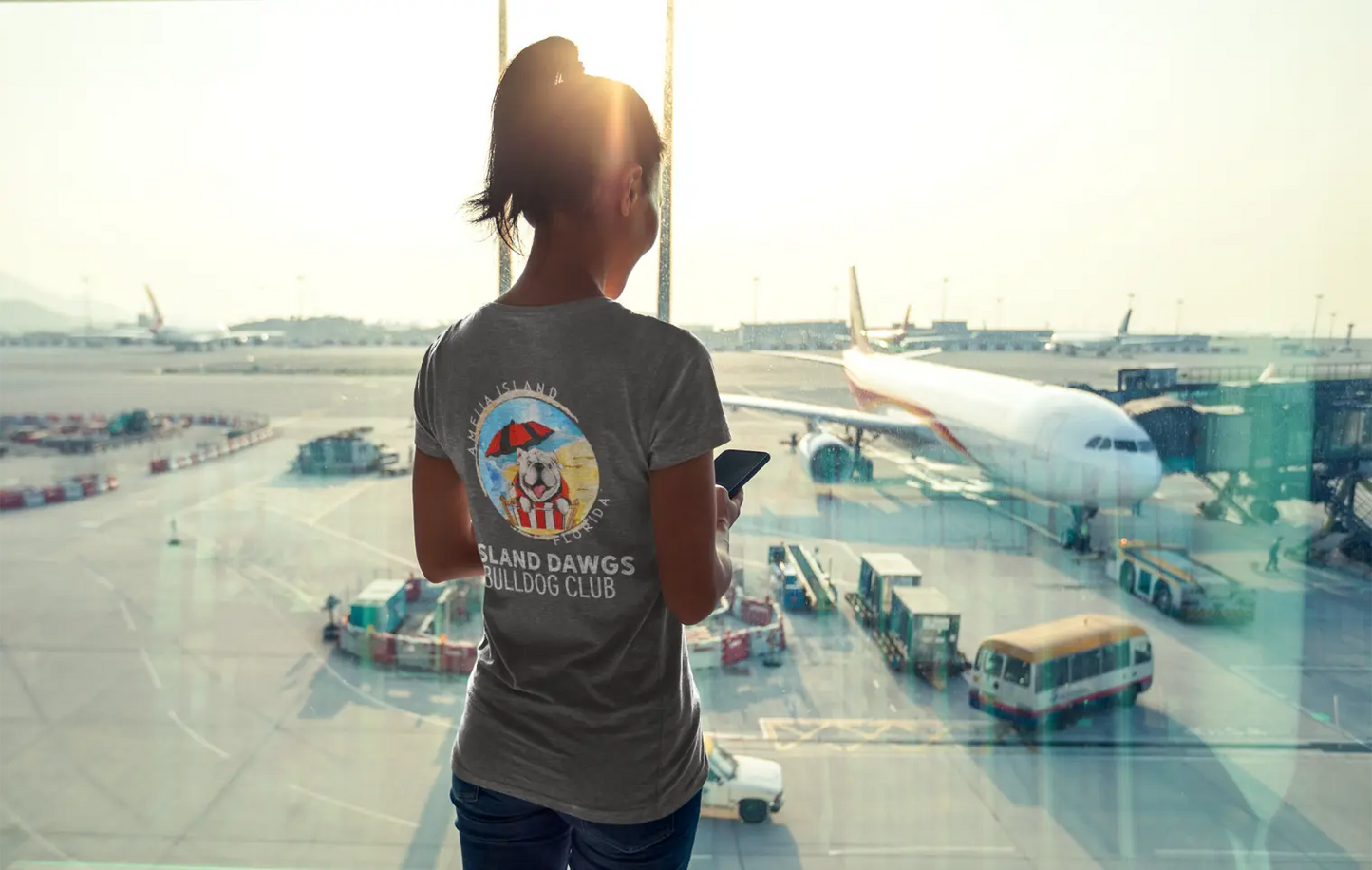 Women's Island Dawgs Jersey V-Neck Tee Printify