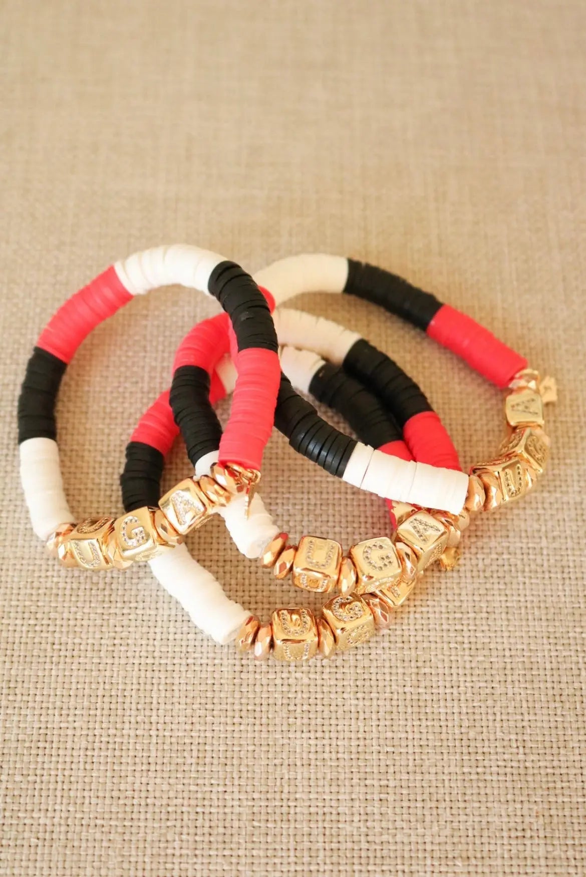 Georgia (UGA) Pave Polymer Clay Bracelet American Graham Apparel