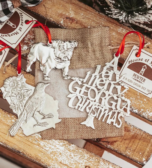 House of Morgan Pewter Georgia Ornaments House of Morgan Pewter