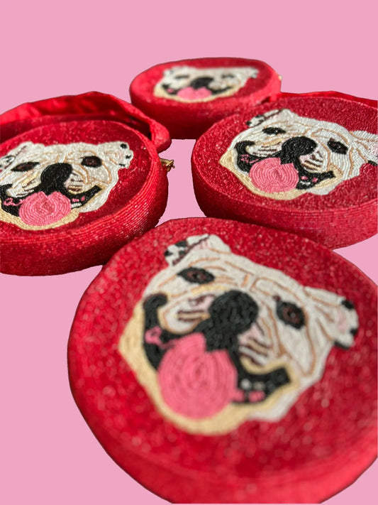 Say Woof! Beaded Bulldog Purse American Graham Apparel