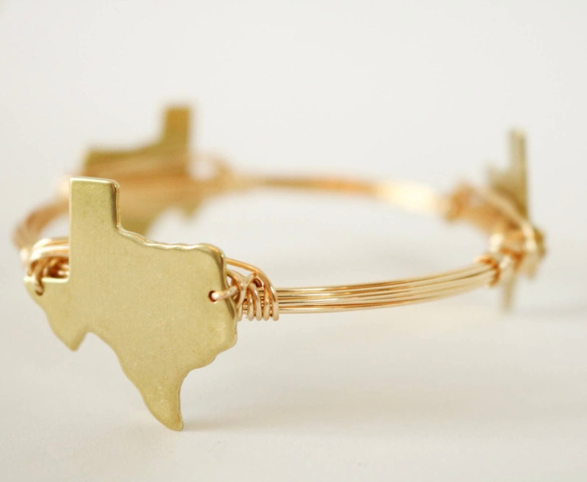 State of Texas Wire Bracelet