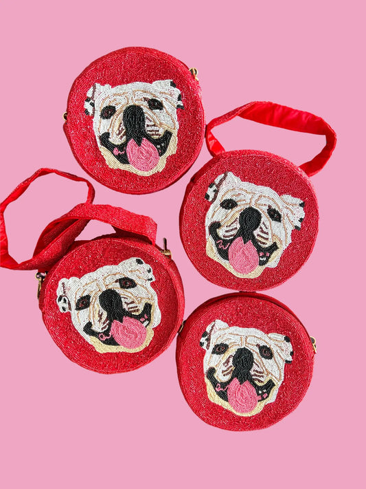 Say Woof! Beaded Bulldog Purse American Graham Apparel
