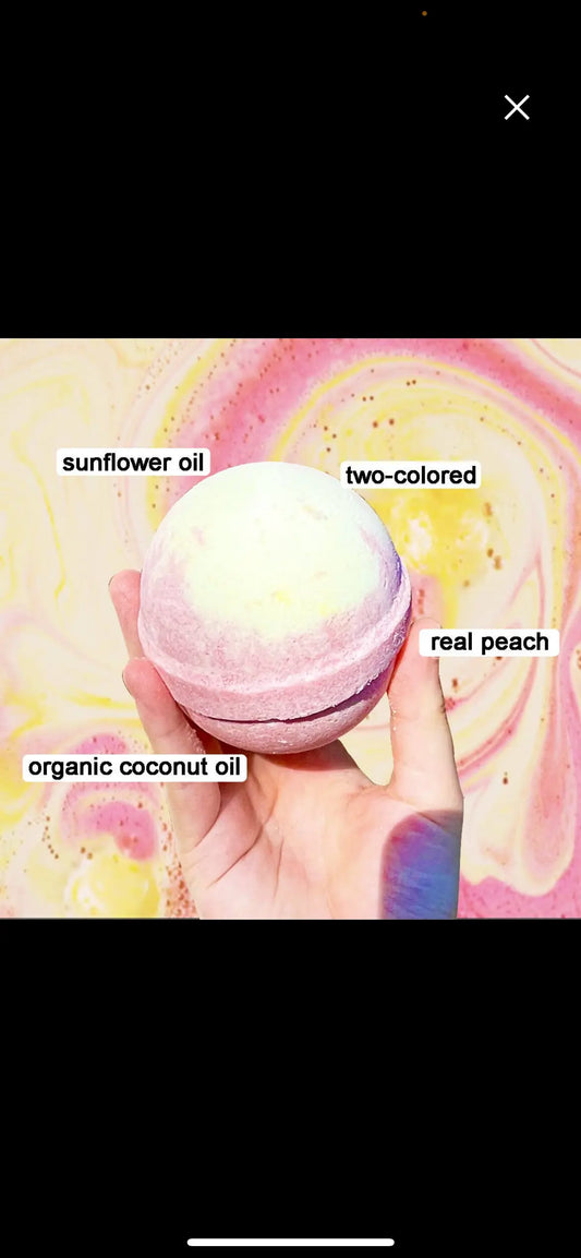 Georgia Peach Bath Bomb - 8oz Pure Drop