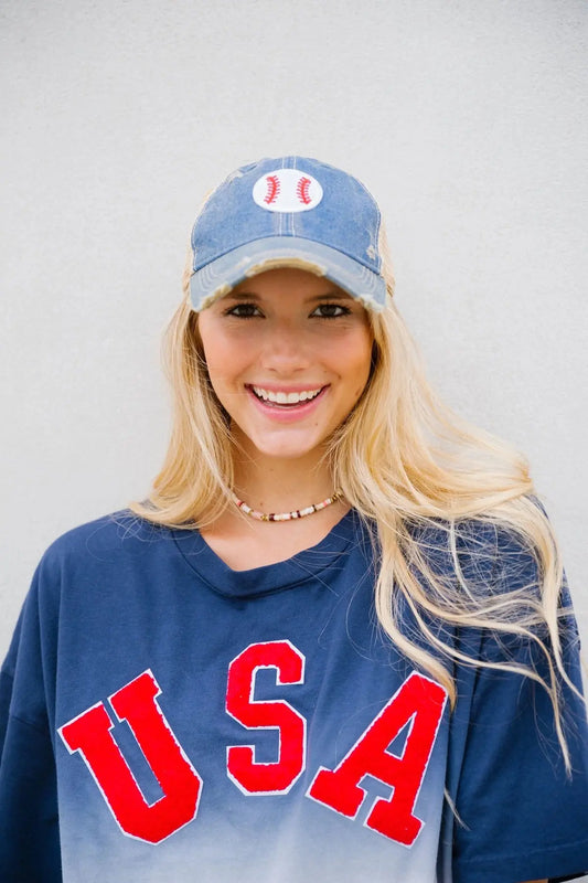 Baseball Patch Hat American Graham Apparel