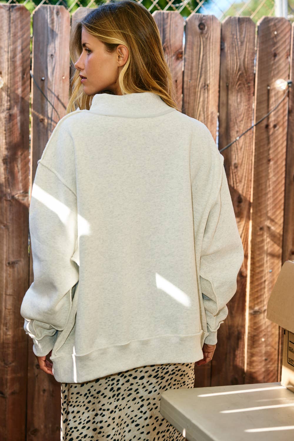 JESUS & GOD IS GOOD Reversible Mock Neck Sweatshirt - American Graham Apparel