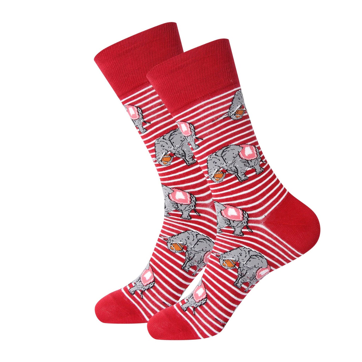 Gestreifte Elefanten-Socken