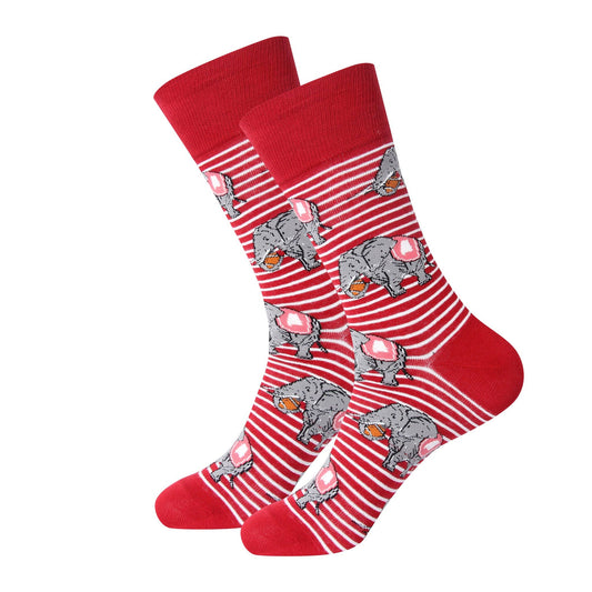 Game Day Socks: Striped Elephant