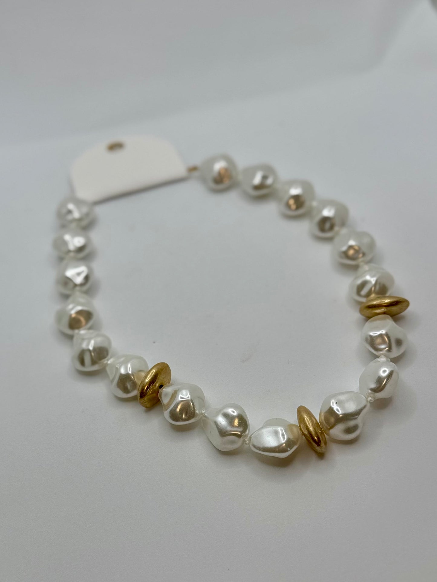 The Luxe Strand- Chunky Baroque Pearl Beaded Necklace