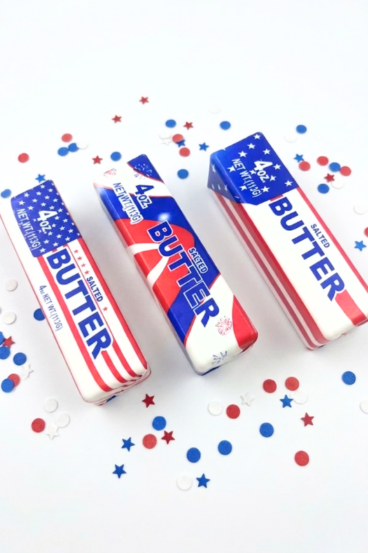 Red, White & Butter Patriotic Squishy Toy