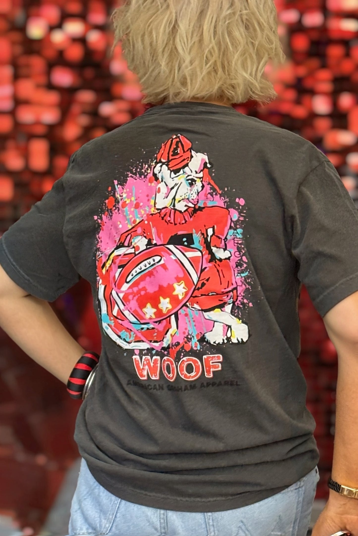 WOOF Comfort Colors Artisan Bulldog Graphic T-Shirt