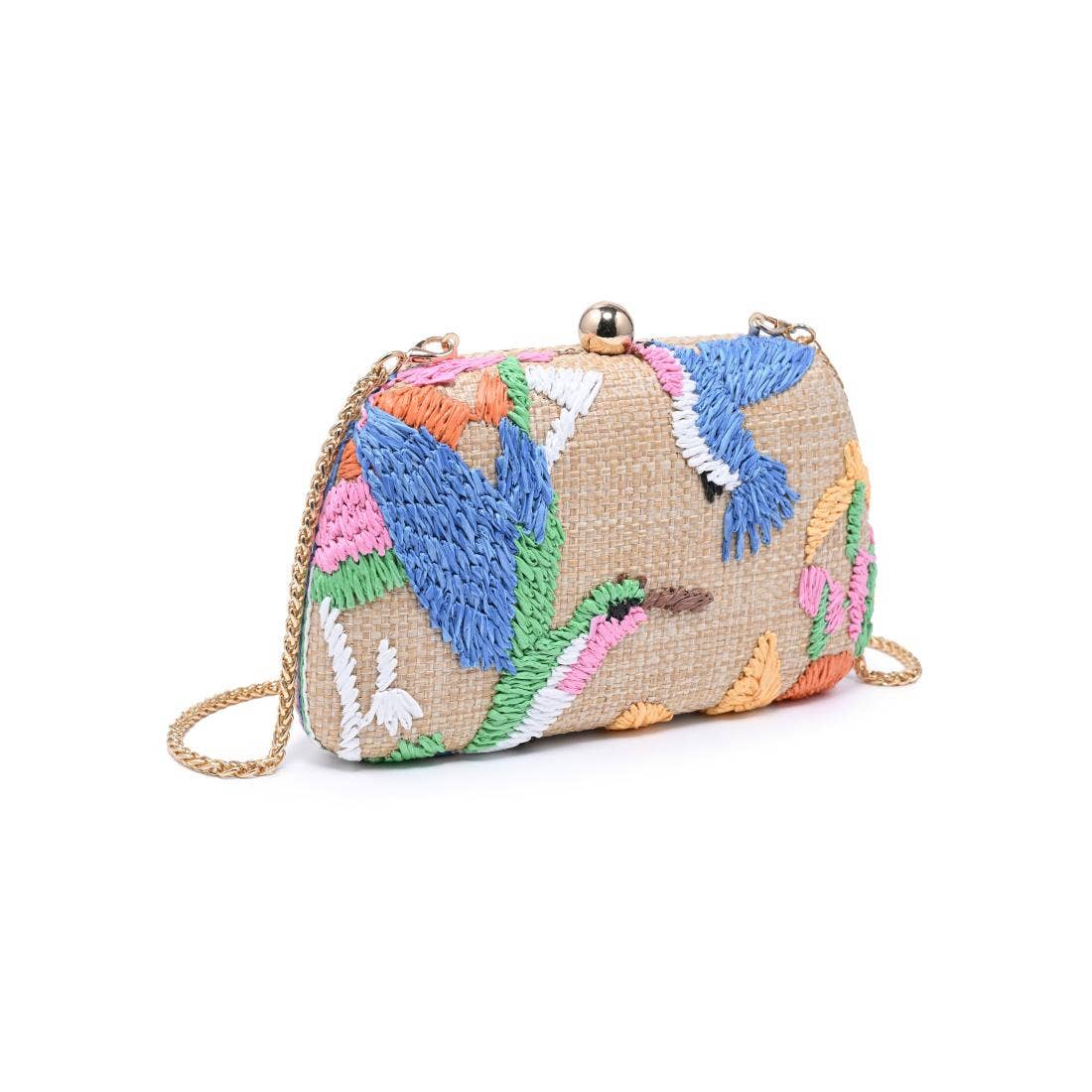 The Weston Bird Embroidered Clutch Bag