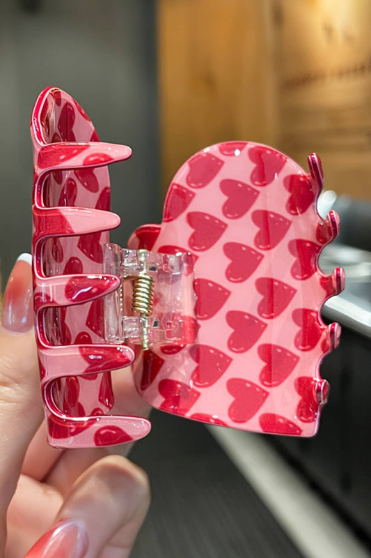 Kiss & Tell Valentine Heart Shape PVC Hair Claw Clip