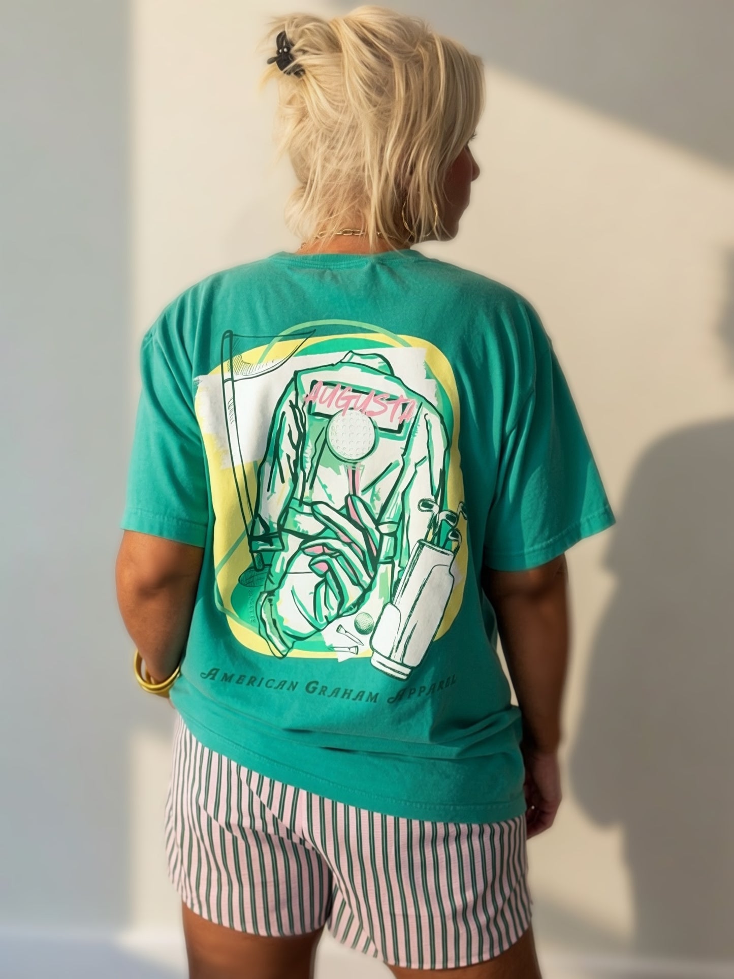 Shorts de pyjama femme rayés roses et verts | Shorts de détente taille élastique avec poches