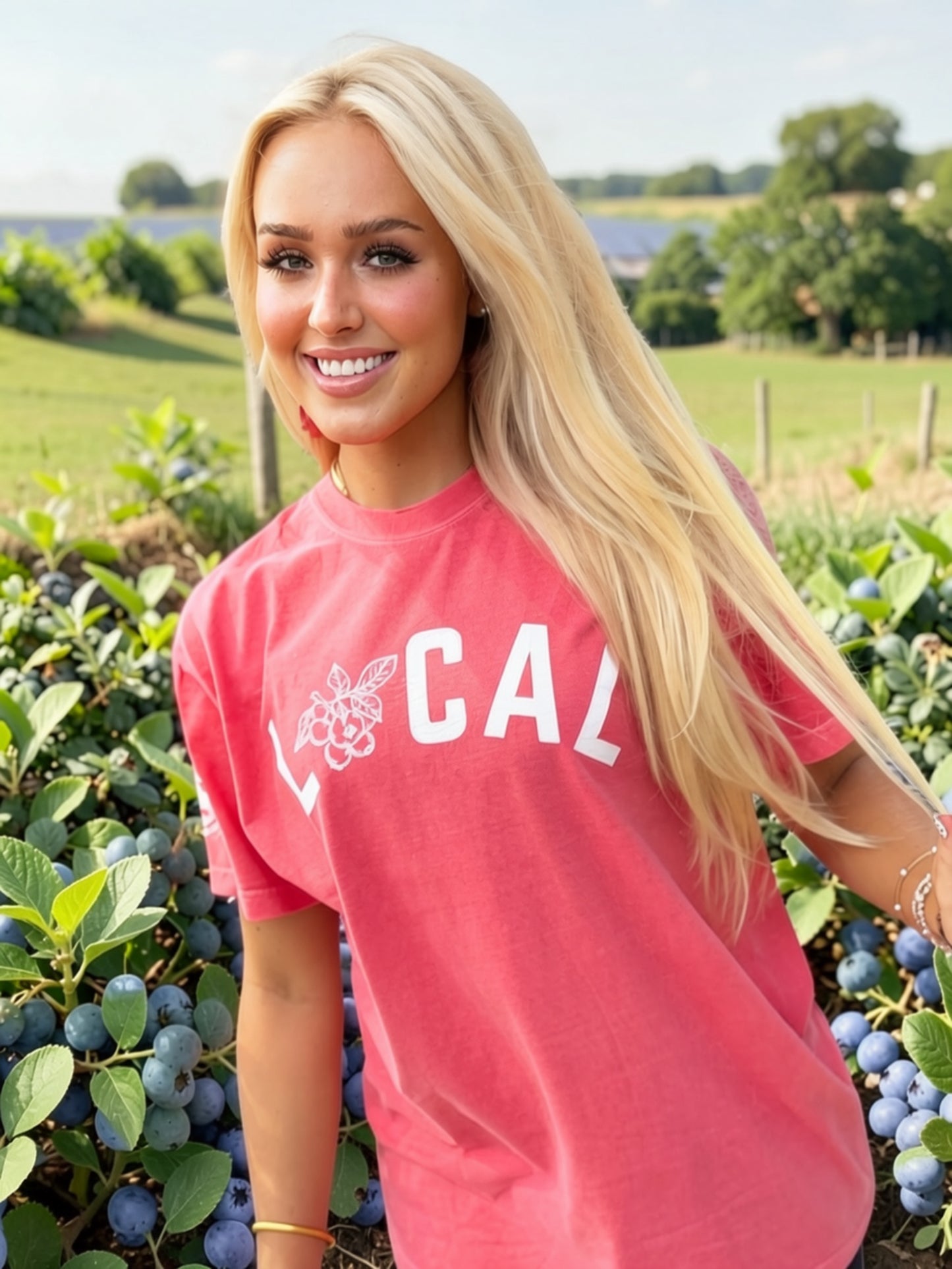 T-shirt graphique américain Graham Local Myrtille