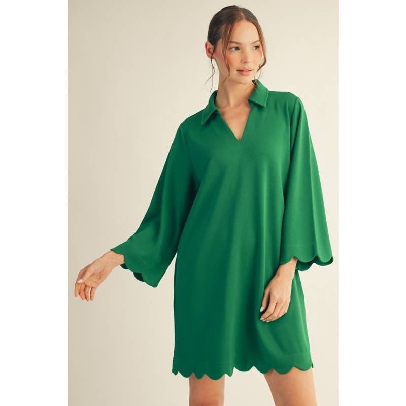 Solid Dress: RED / S