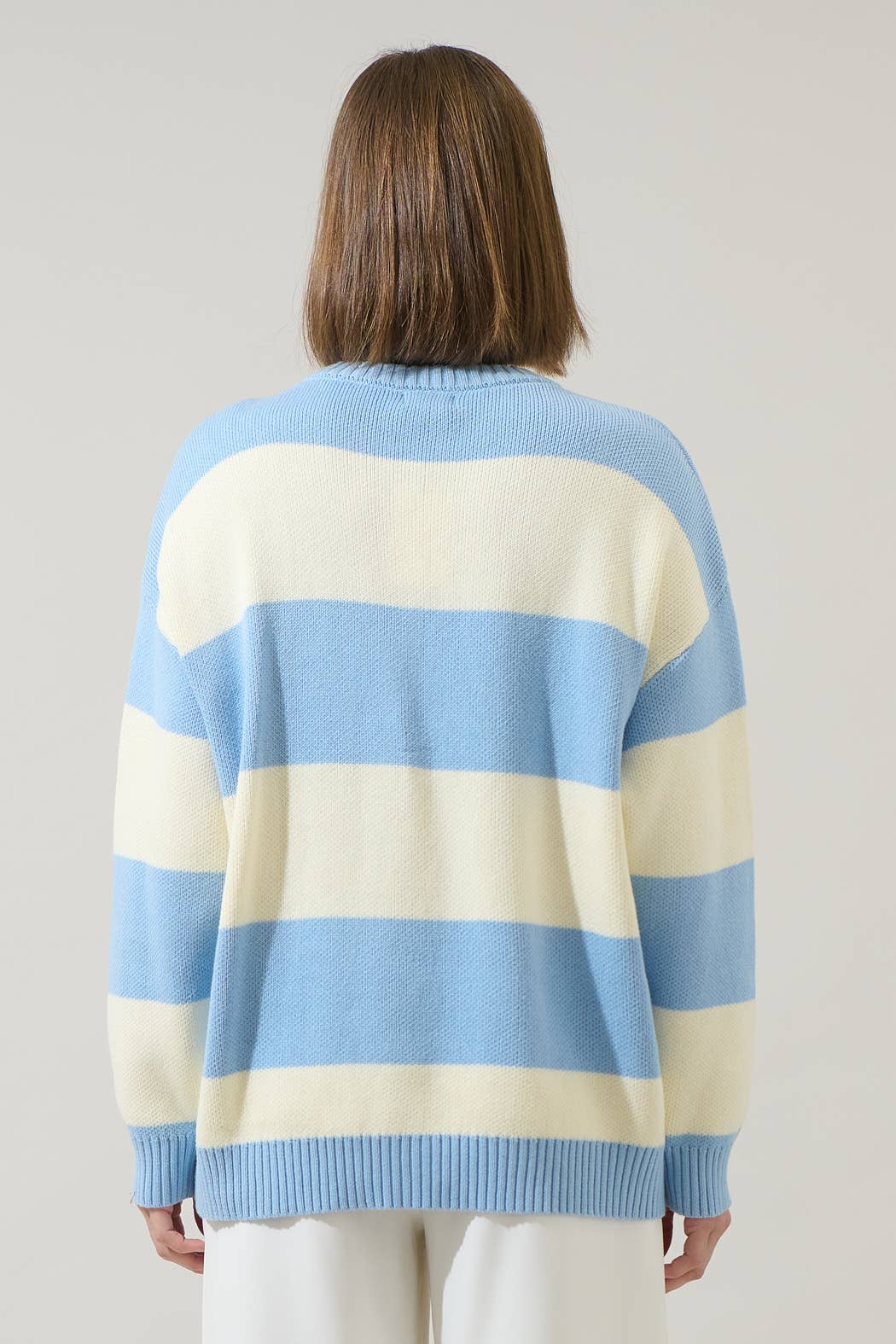 Country Club Crush - Golf Birdie Stripe Knit Lightweight Sweater
