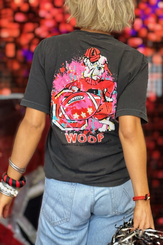 WOOF Comfort Colors Artisan Bulldog Graphic T-Shirt