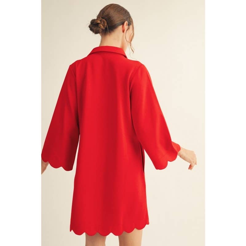 Solid Dress: RED / S