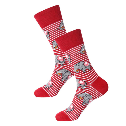 Game Day Socks: Striped Elephant