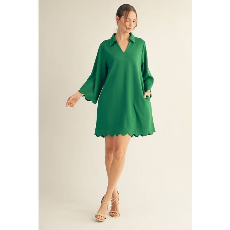 Solid Dress: RED / S