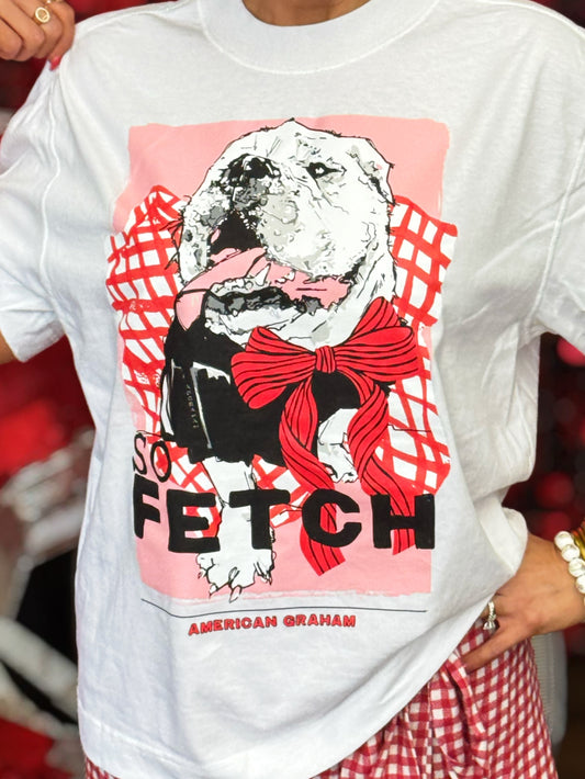 So Fetch Bulldog Graphic Boxy Cut T-Shirt