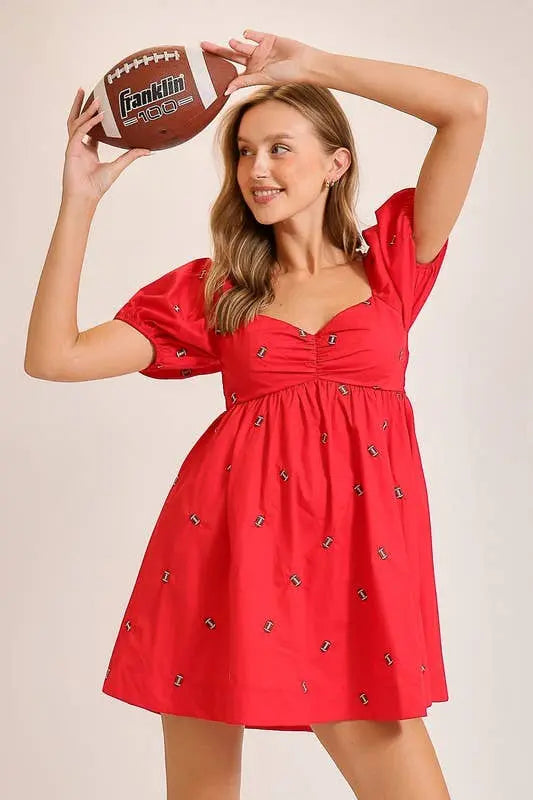Short Sleeve Dress - MD2941: Red / S Twentyten