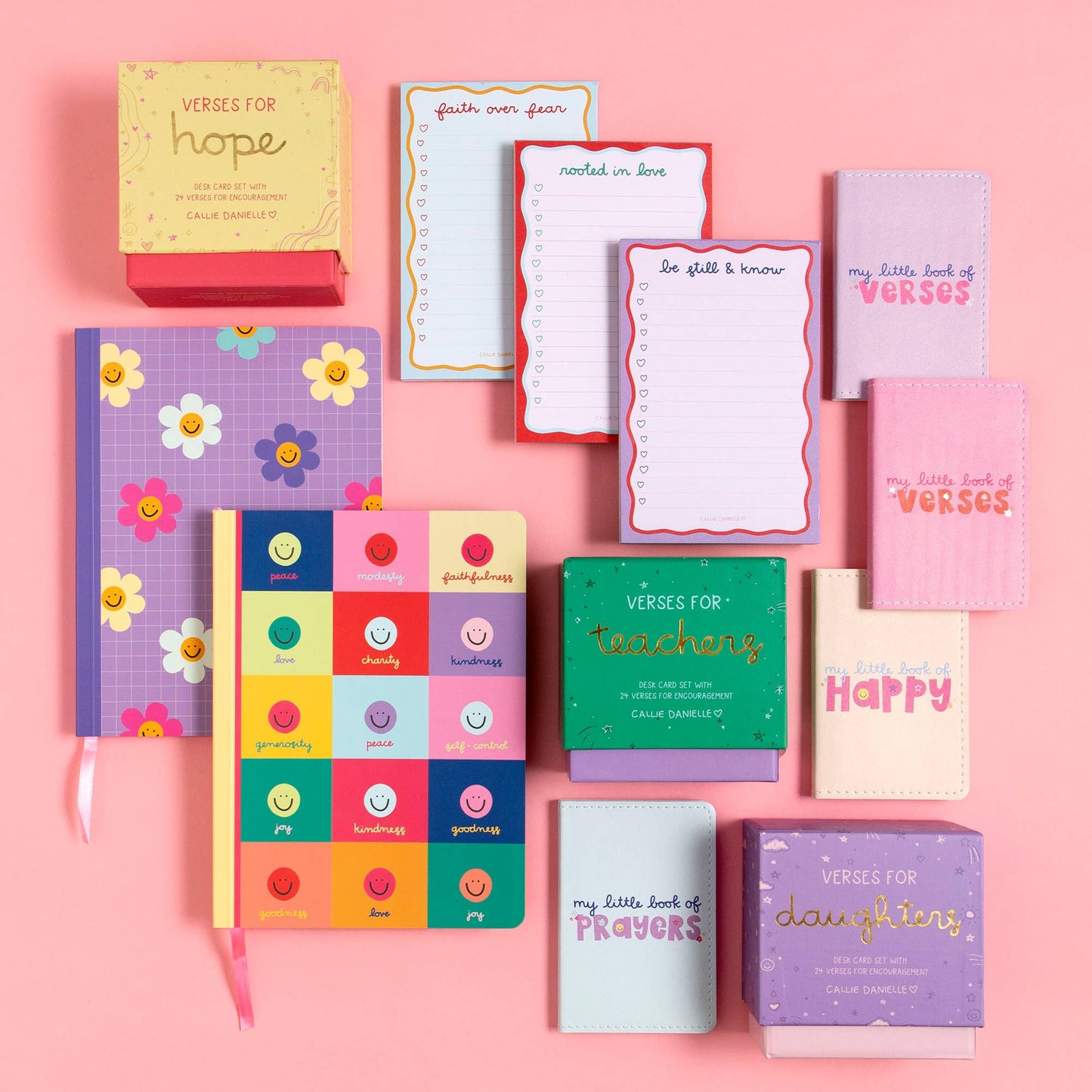 Verses for Daughters – Bible Verse Card Set with Acrylic Block Stand