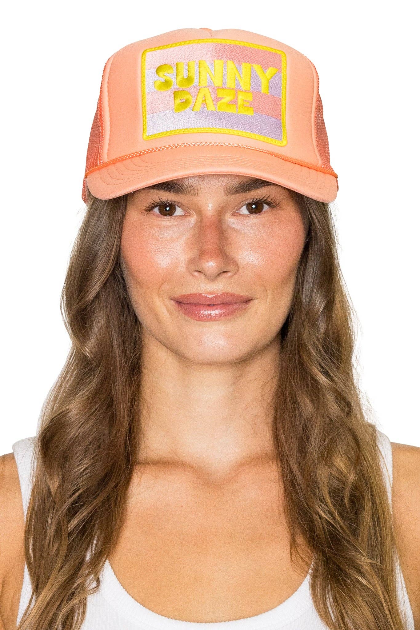 Casquette de camionneur Sunny Daze en corail : Rose