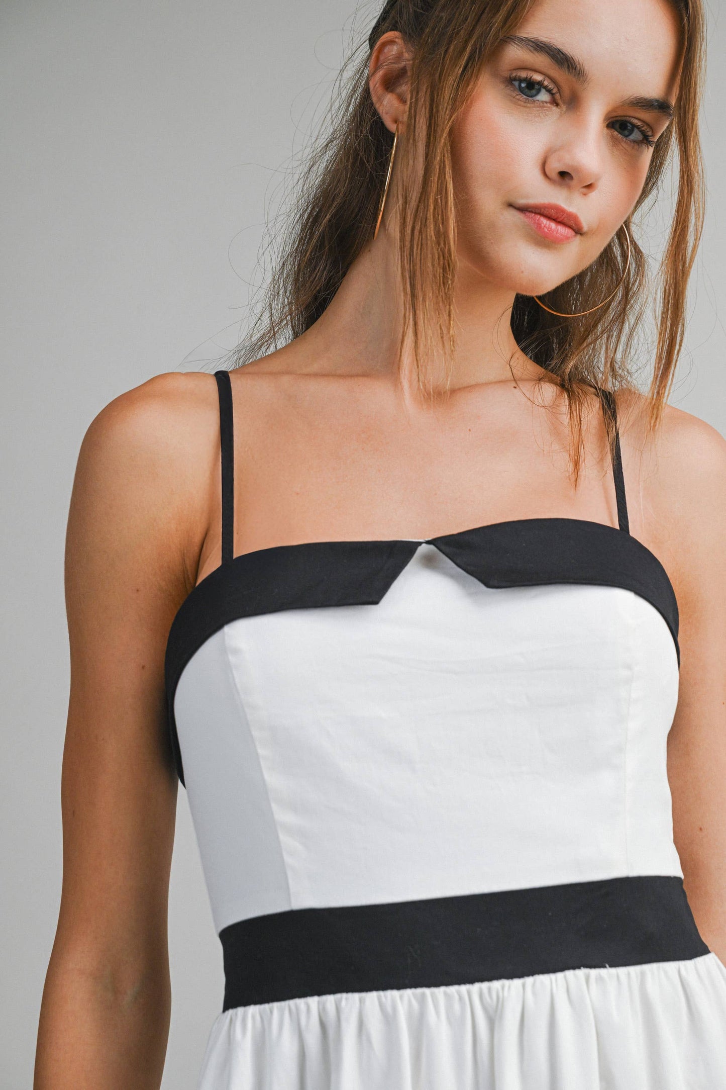 Eloise Black & White Tiered Maxi Dress