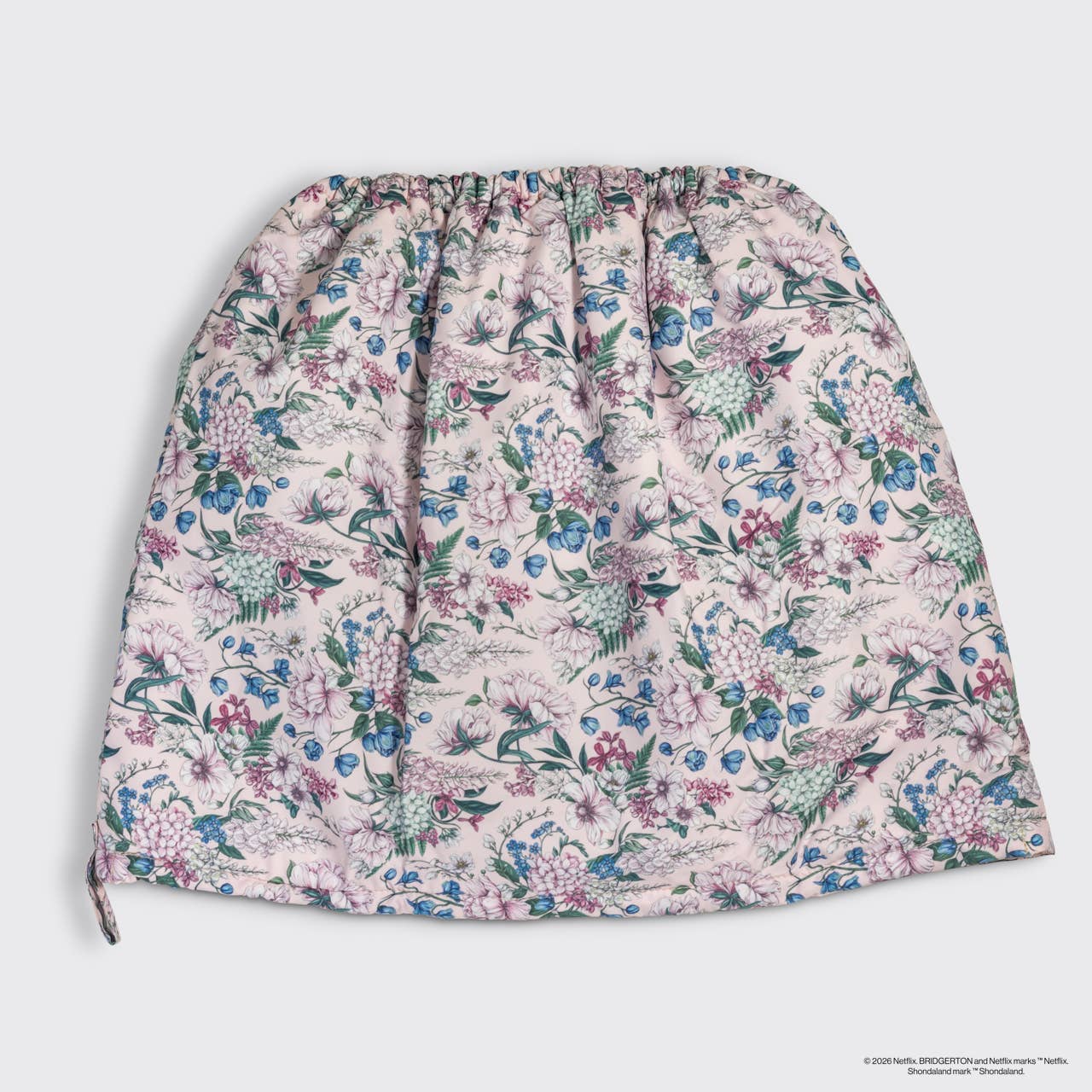 Floral patterned skirt on a light gray background