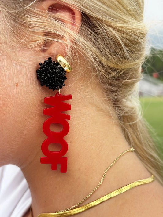 WOOF Acrylic Earrings American Graham Apparel