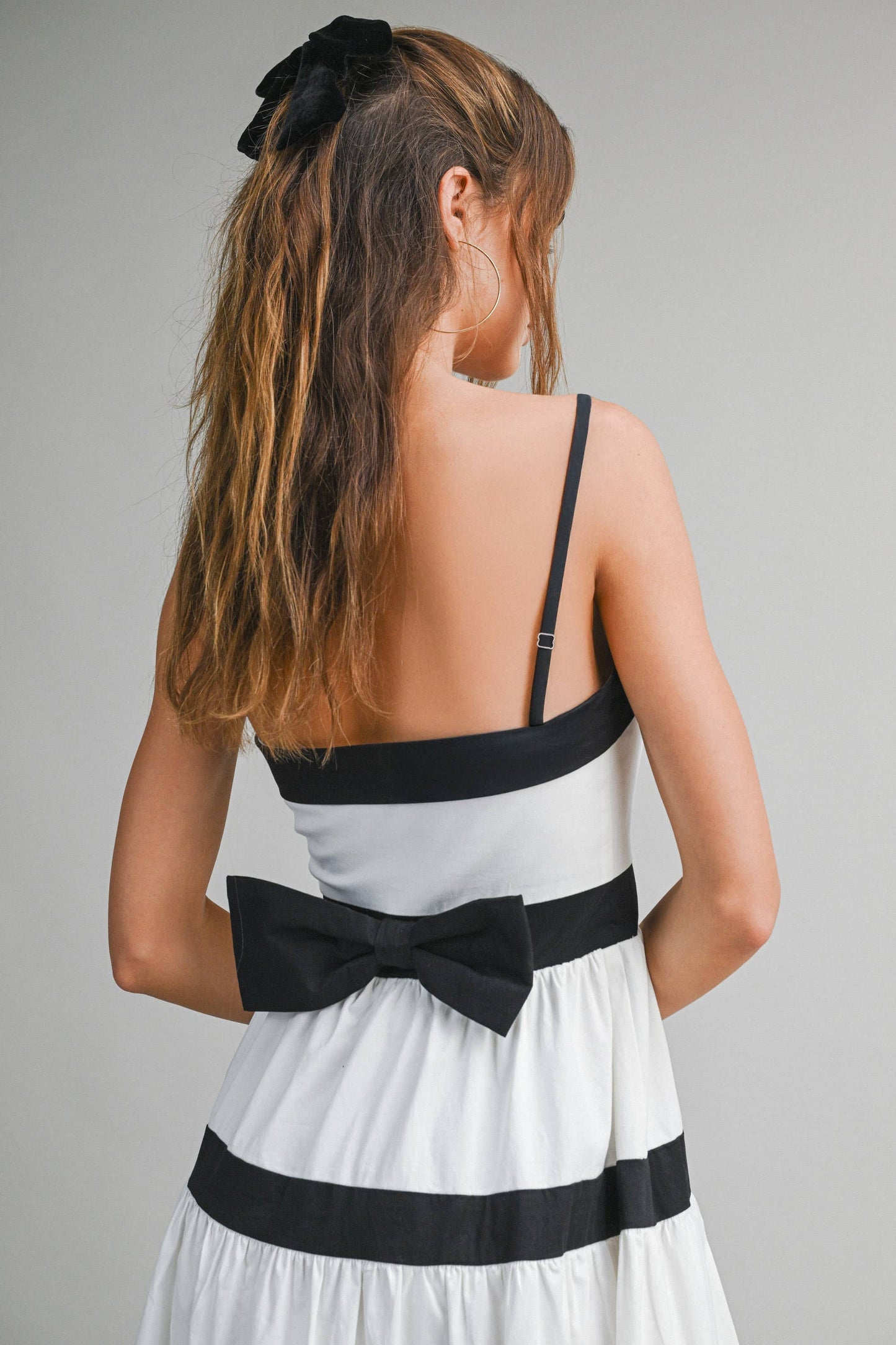 Eloise Black & White Tiered Maxi Dress