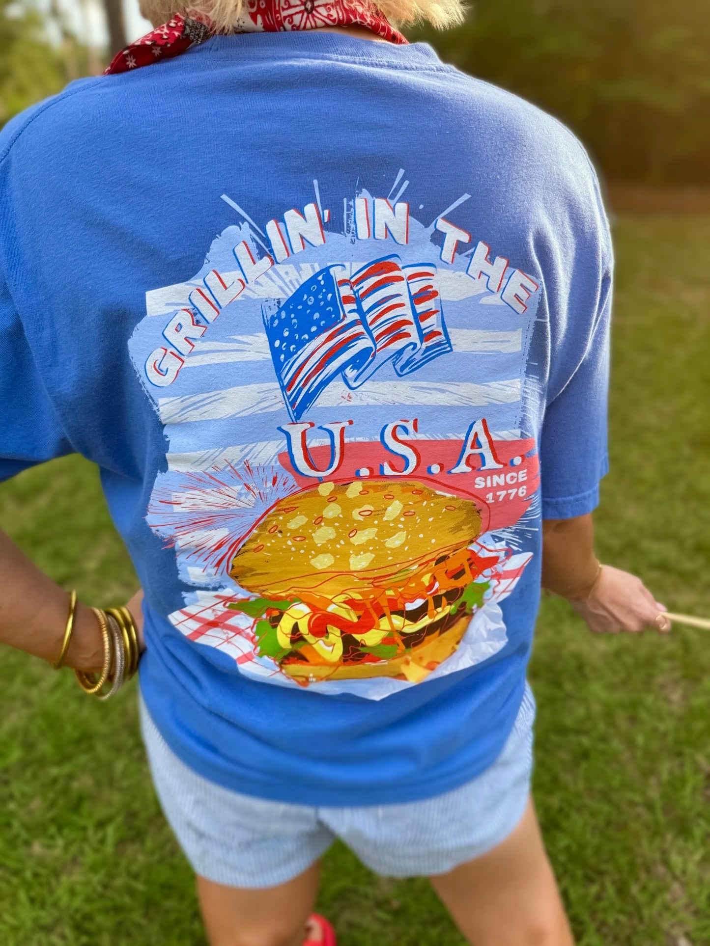 Grillin' In The USA Artisan Graphic T-Shirt