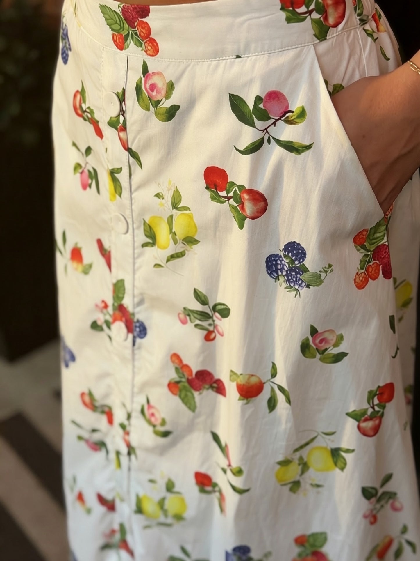 Midi-Rock mit Obstprint „Fresh Pick“ | Sommerrock für Damen