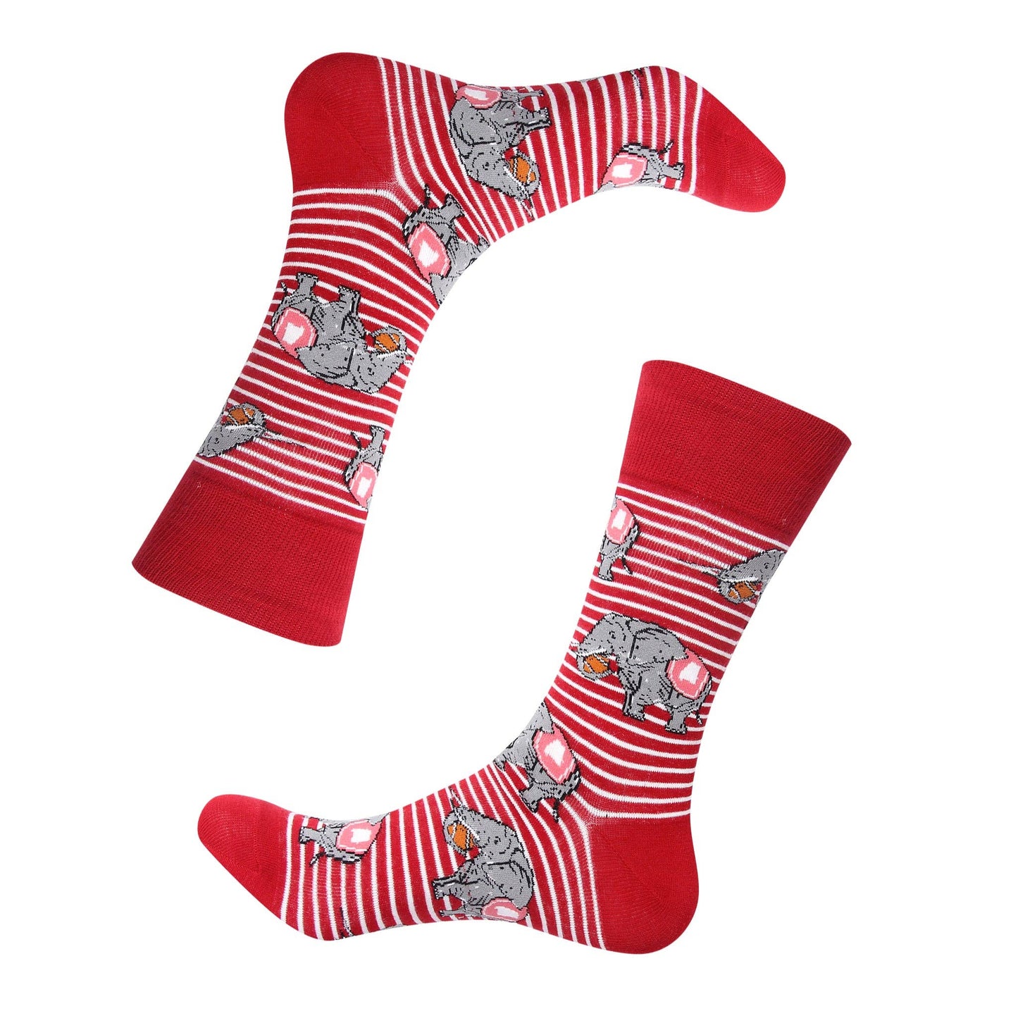 Gestreifte Elefanten-Socken
