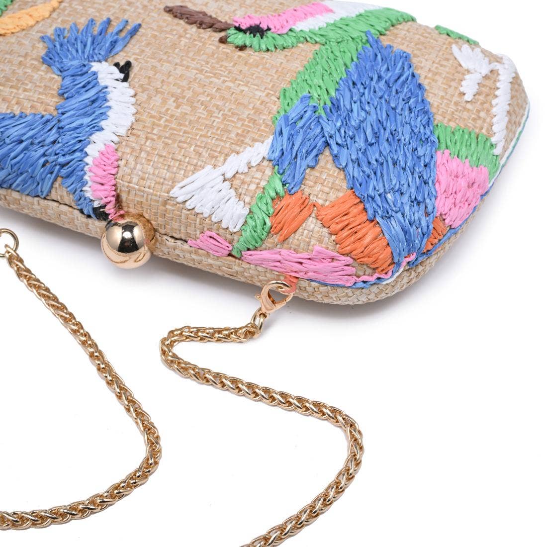 The Weston Bird Embroidered Clutch Bag