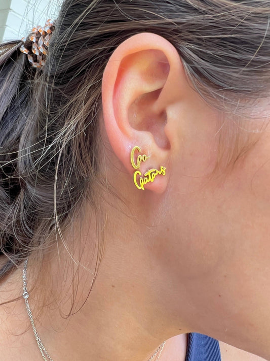 Petite Go Gators Gold Stud Earrings
