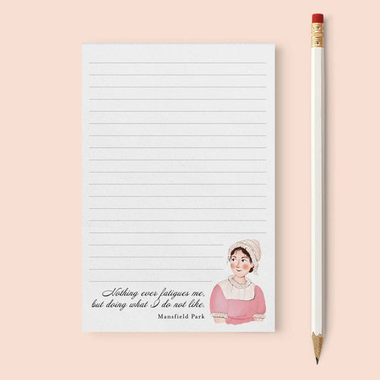 Jane Austen Notepad – Mansfield Park Quote Literary Gift