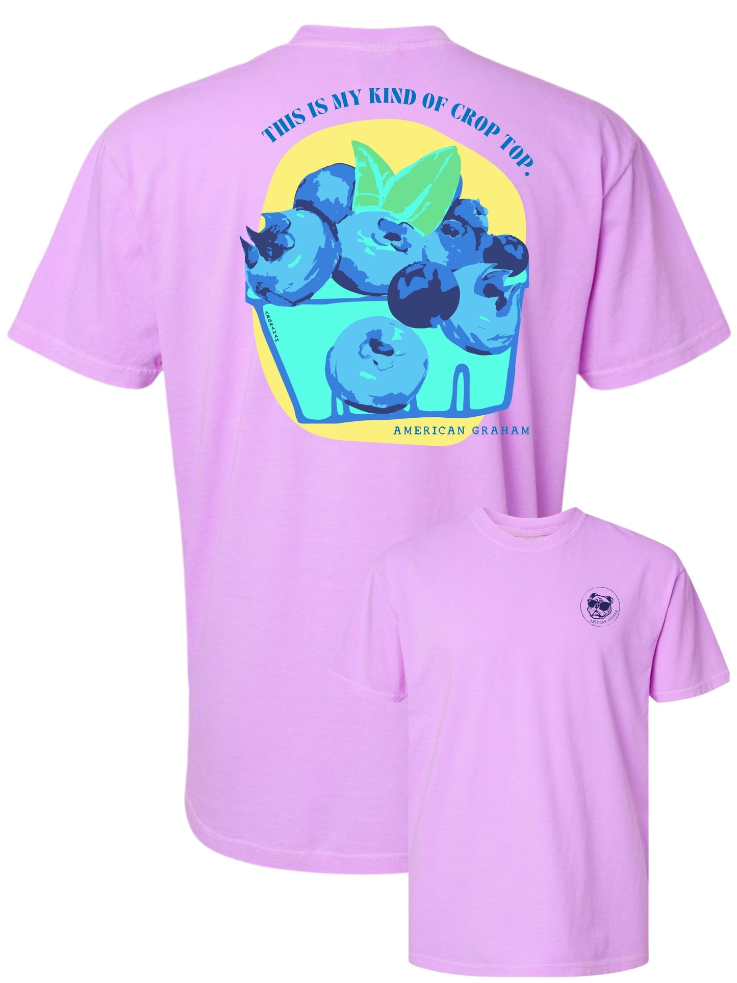 My Kind of Crop Top Blueberry Comfort Colors® Graphic Tee | American Graham